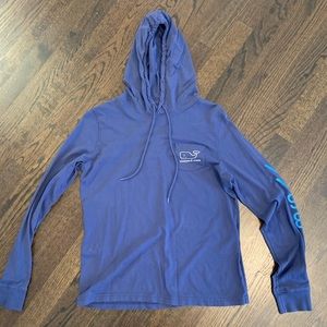 navy, hooded long-sleeve vineyard vine shirt